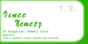 vince nemetz business card
